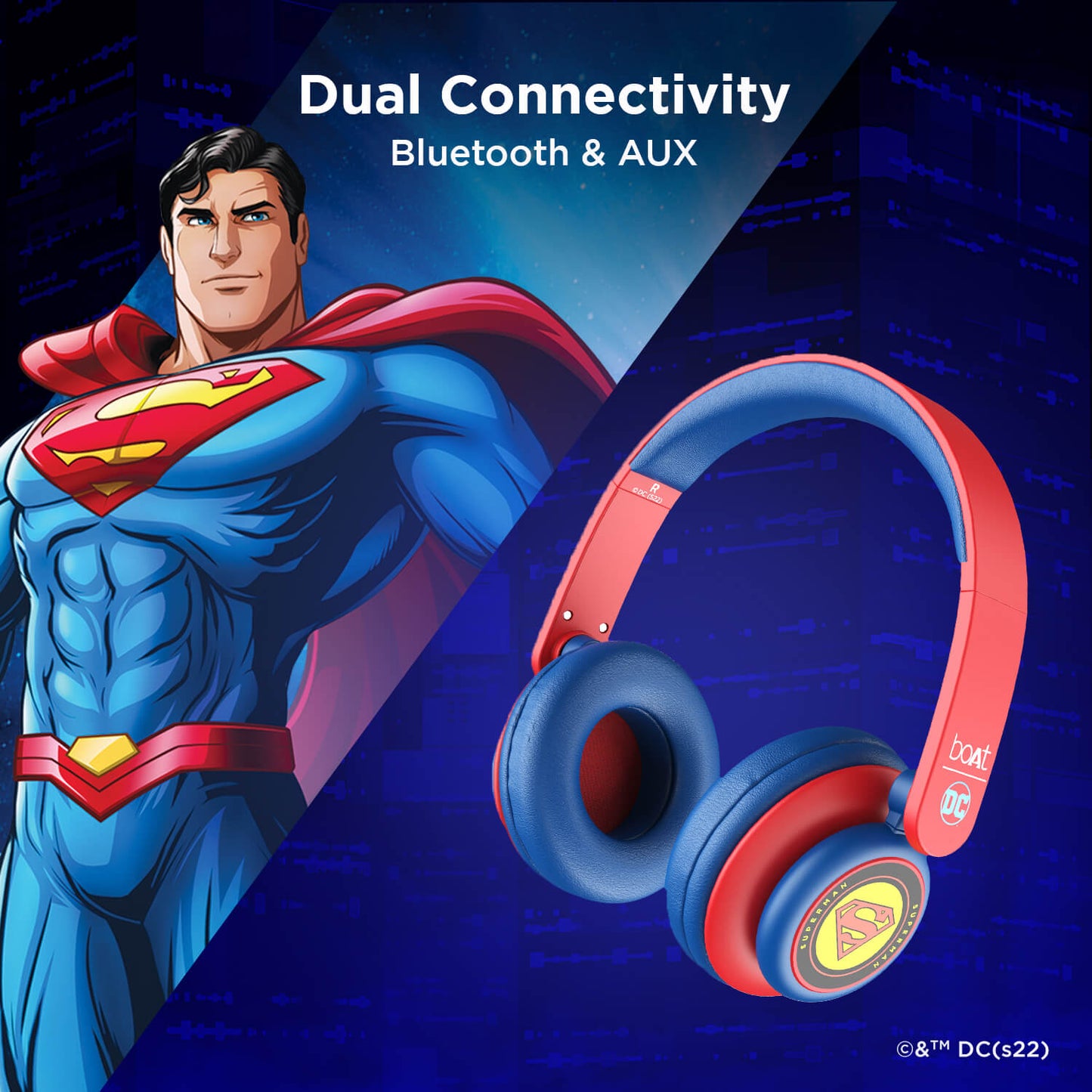 boAt Rockerz 450 Superman DC Edition (Renewed)