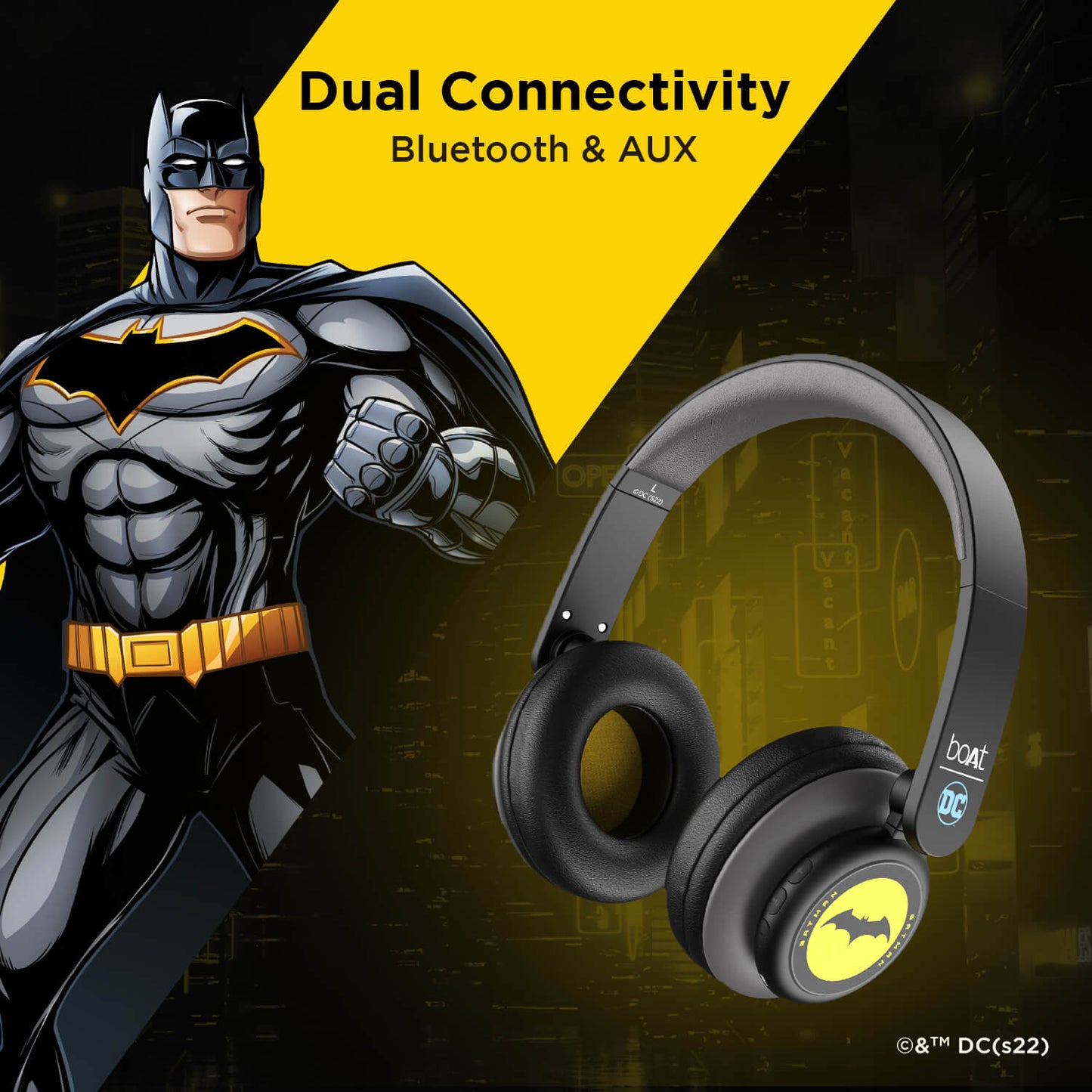 boAt Rockerz 450 Batman DC Edition (Renewed)