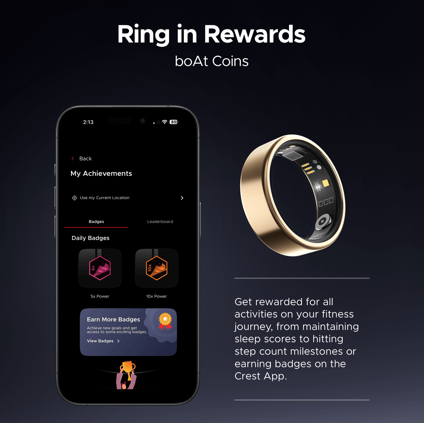 boAt Smart Ring Active (Renewed)