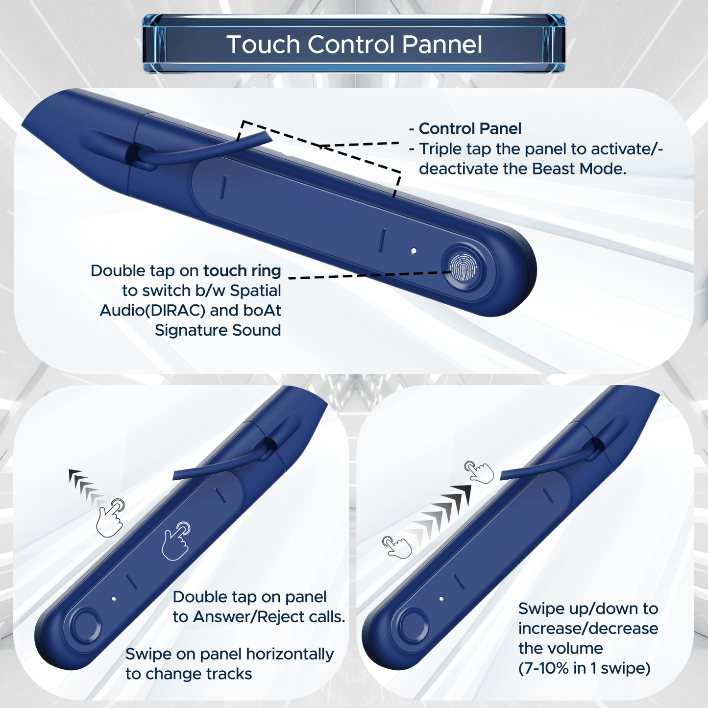 boAt Rockerz 255 Touch (Renewed)