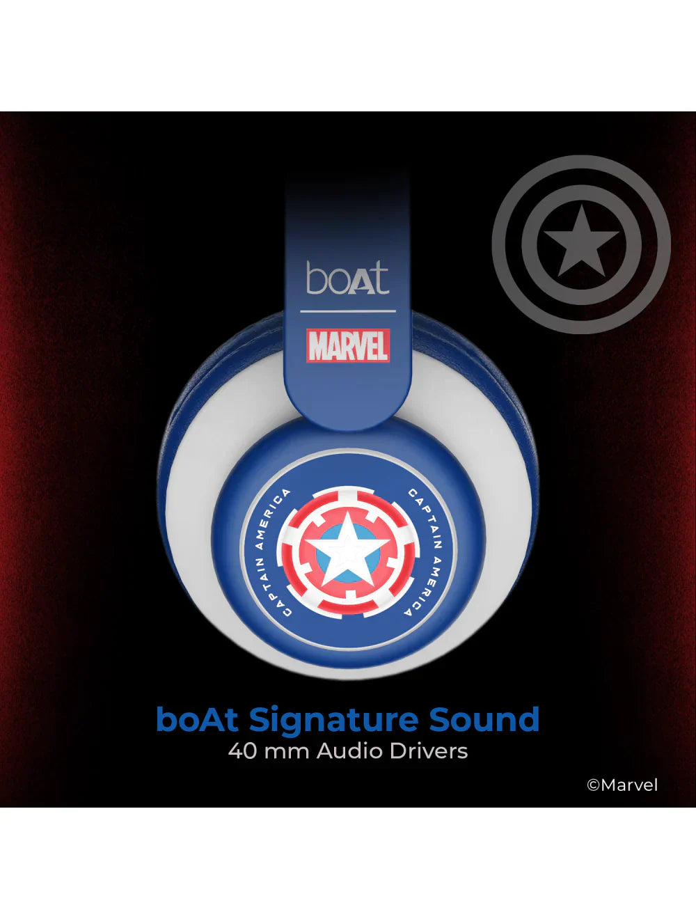 boAt Rockerz 450 Captain America Marvel Edition (Renewed)