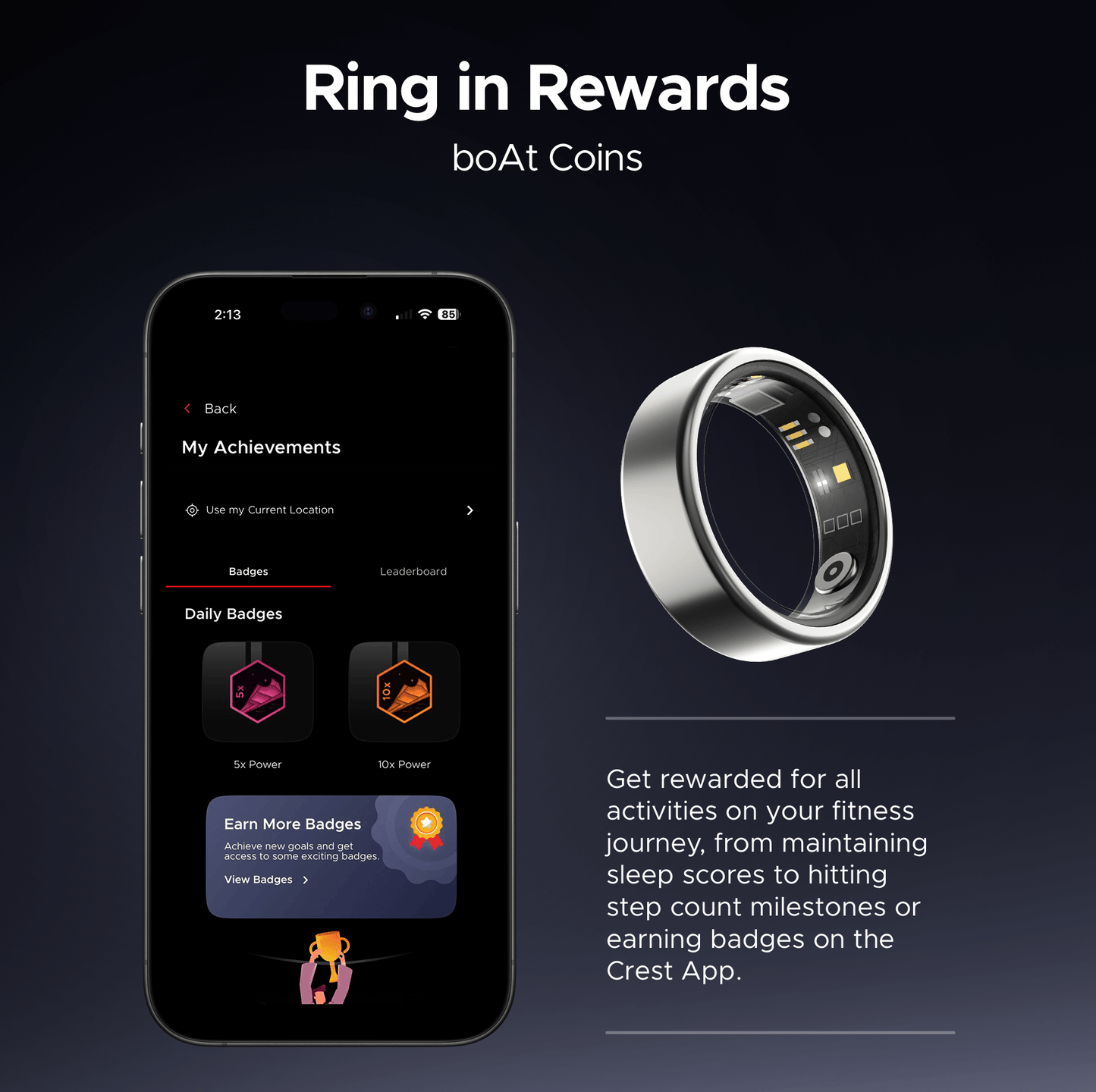 boAt Smart Ring Active (Renewed)