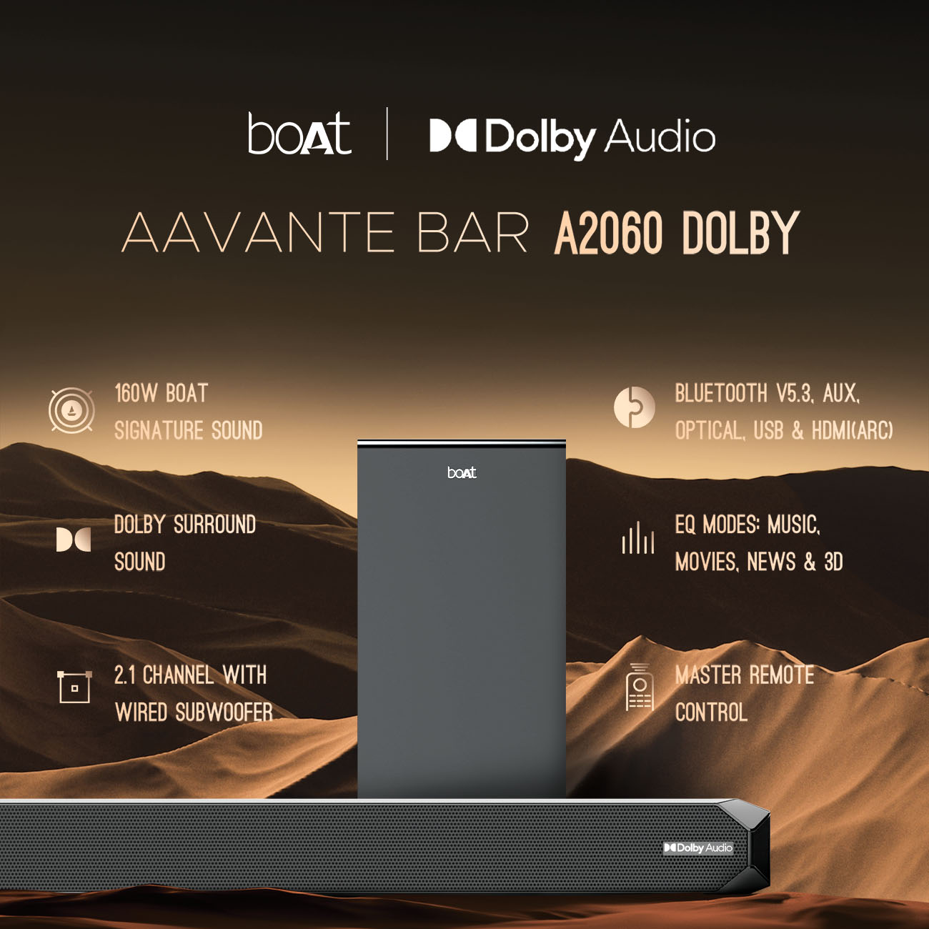 boAt Aavante Bar A2060 Dolby (Renewed)