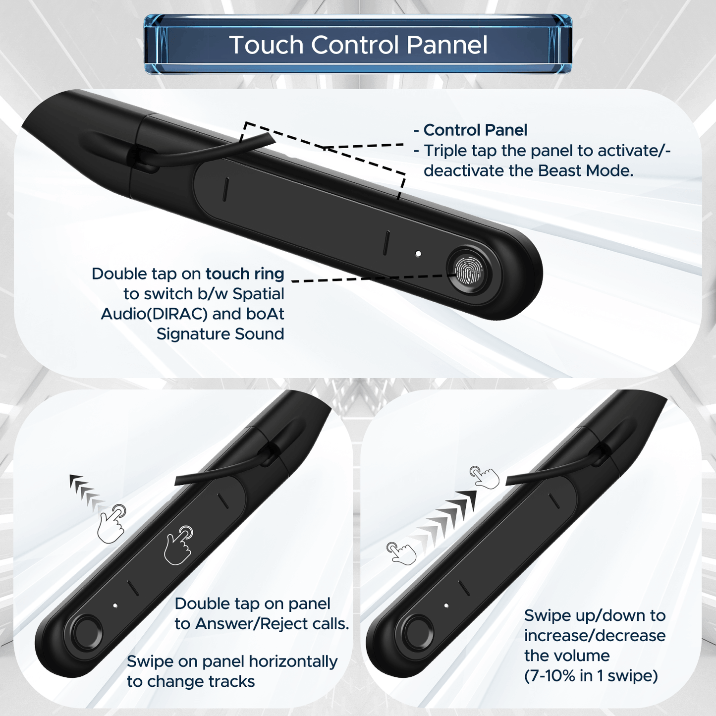 boAt Rockerz 255 Touch (Renewed)