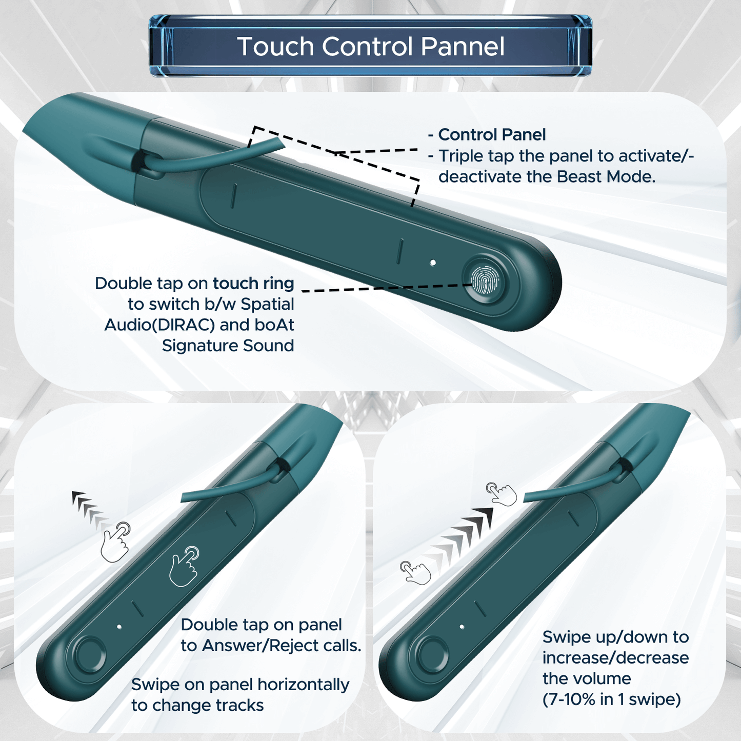 boAt Rockerz 255 Touch (Renewed)
