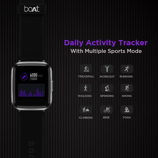boAt Watch Storm Black Panther Marvel Edition  (Renewed)